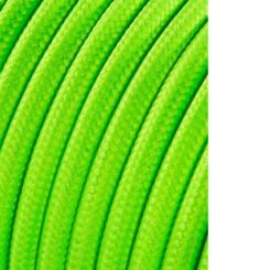 Carretel de cabo cordão tubular H03VV-F 2 x 0,75 mm² amarelo fluorescente, 25 m