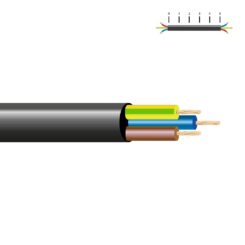 SEDILES Mangueira tubular vv-k06/1kv 3 g 2,50 mm², preta euro/m
