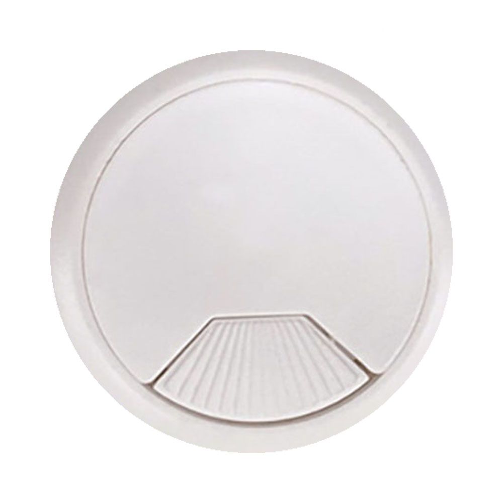 Tampa passa-cabos TPC01 Ø60 x 22 mm branco, blister