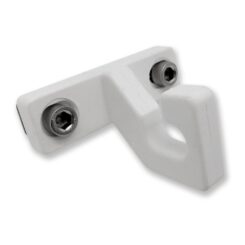 Gancho final para toldo, modelo tld11, em nylon com acabamento branco, 65 x 57,5 ​​x 35,5 mm