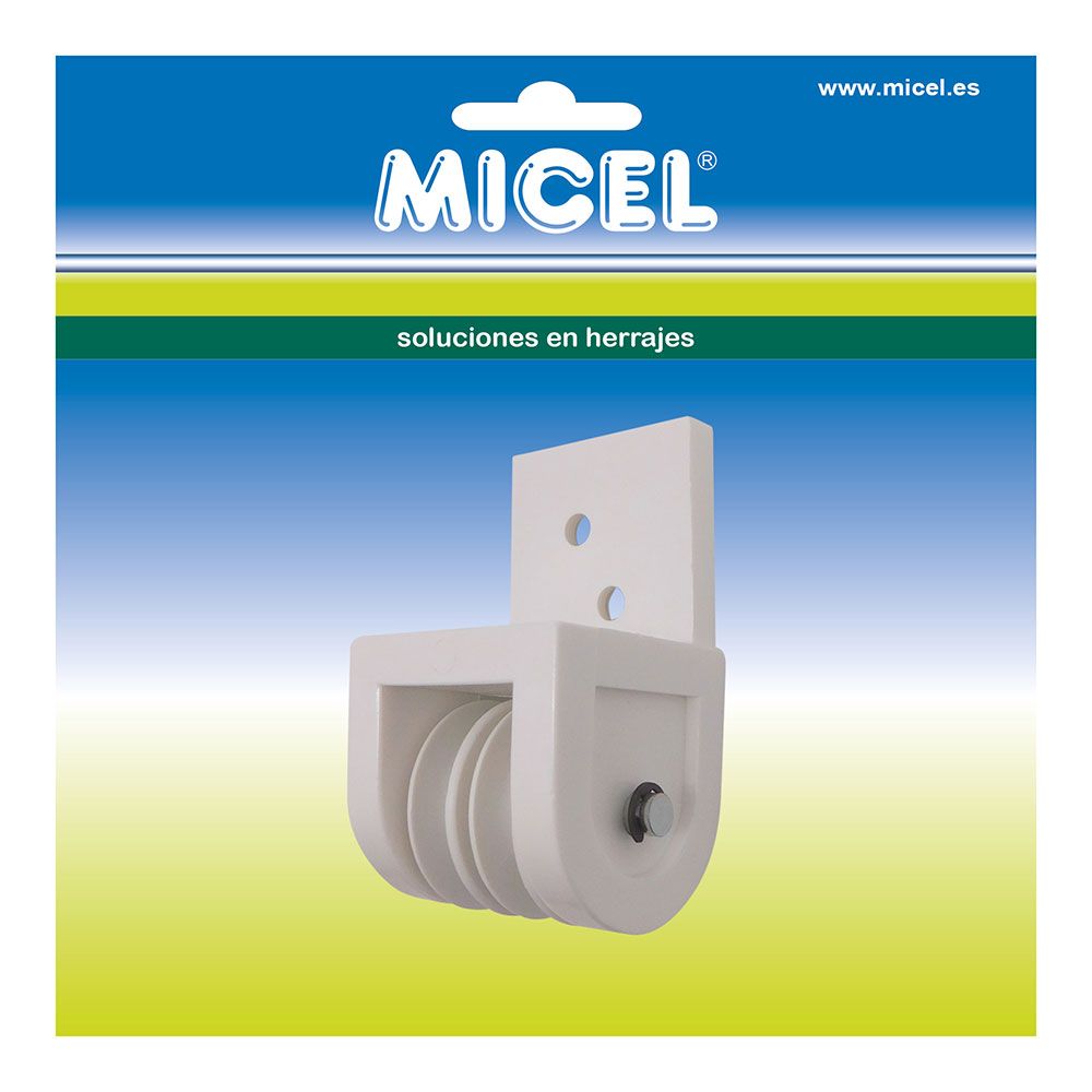 Polia para pergolado, frontal, modelo tld19, em nylon com acabamento branco, 43 x 42 x 78 mm, blister - Image 2