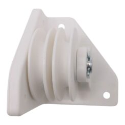 Polia para pergolado, lateral, modelo tld20, em nylon com acabamento branco, 73 x 73 x 80 mm, blister