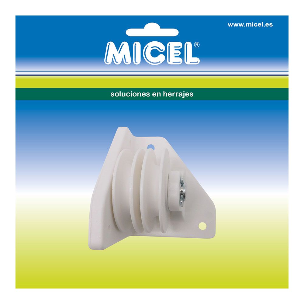 Polia para pergolado, lateral, modelo tld20, em nylon com acabamento branco, 73 x 73 x 80 mm, blister - Image 2