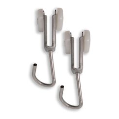 Polias para pérgula, perfil, exterior, modelo tld17, em aço com acabamento em aço inoxidável, 18,5 x 17 x 60 mm, 2 unidades, blister