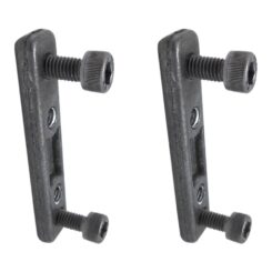 Tiras de placa para perfil de toldo, modelo tld25, em zamak com acabamento natural, 65 x 14,5 x 6 mm, 2 peças