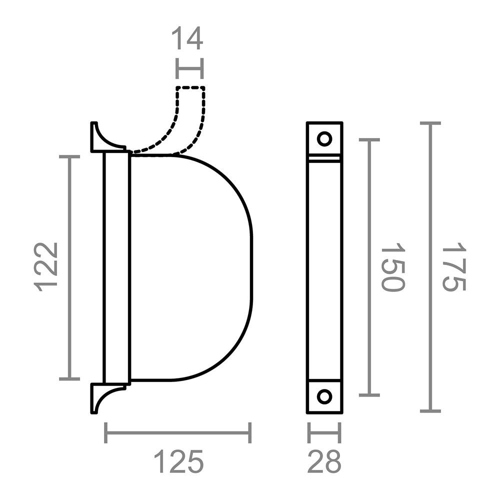 PR02 captador dobrável 14 mm marfim, 175 x 32 x 120 mm - Image 3