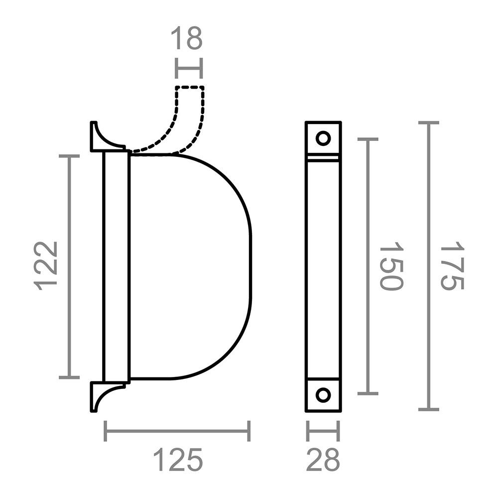Captador dobrável PR02 18 mm branco, 175 x 32 x 120 mm - Image 4