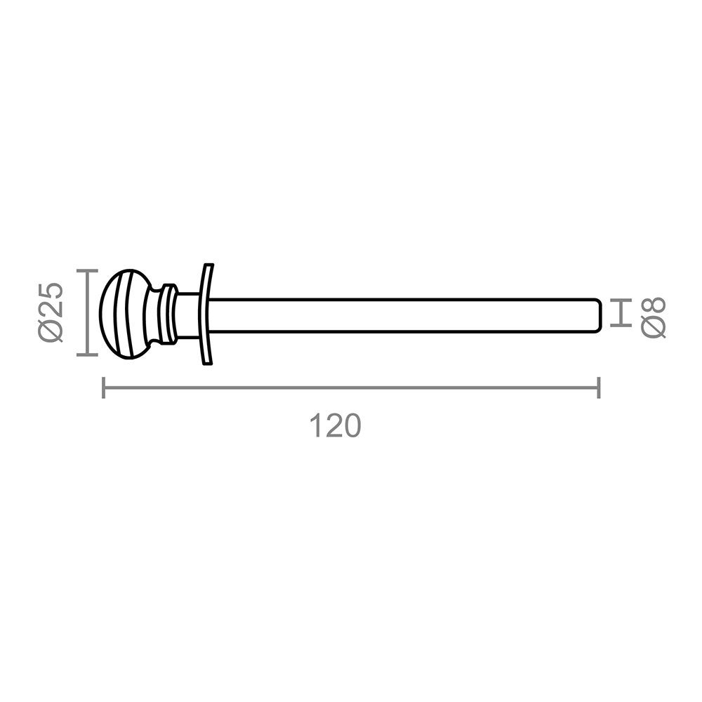 Blinder lock PR09 branco, 120 x 25 x 8 mm - Image 3