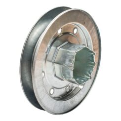 Polea metalica con espiga pr19 zincado 150 mm