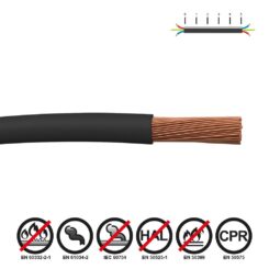 SEDILES Cabo h07z1-k 2,50 mm² preto euro/m