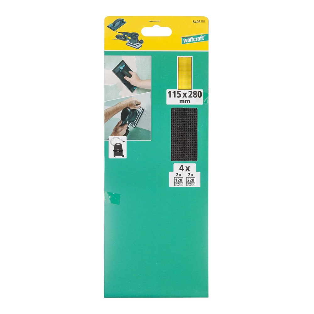 Folhas de lixa 115 x 280 mm, 2 x grão 120 + 2 x grão 220 - Image 2
