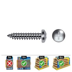 Caixa 500 unid. parafuso chapa cabeça de queijo philips din/ref 7981 3,5x13mm zincado celo
