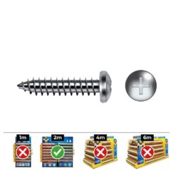 Caixa 100 unid. parafuso chapa cabeça de queijo philips din/ref 7981 4,8x50mm zincado celo