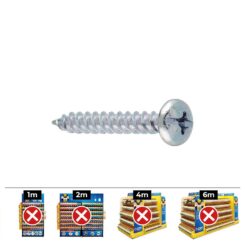 Caixa 100 unid. parafuso tornigrap PZ N°37 din/ref TG 4,8x32mm zincado zelo