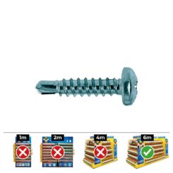 Caixa 500 unid. ponta broca cabeça de queijo (rosca da placa) philips din/ref 7504N Ø3,5x19mm zincado celo