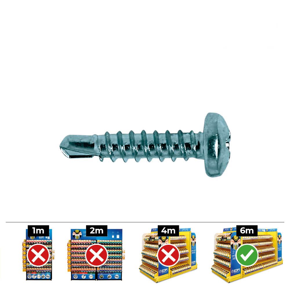 Caixa 250 unid. ponta broca cabeça de queijo (rosca da placa) philips din/ref 7504N Ø4,2x32mm zincado celo