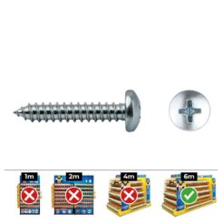 Caixa 500 unid. parafuso chapa cabeça de queijo philips din/ref 7981 3,5x22mm zincado celo