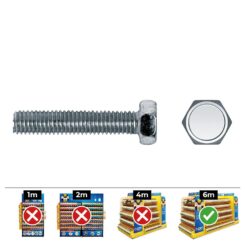 Caixa 100 unidades. parafuso hexagonal métrico din/ref 933 ø8x16mm zincado