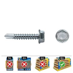 Caixa 250 unid. ponta broca hexagonal din/ref 7504K Ø5,5x32mm zincado celo