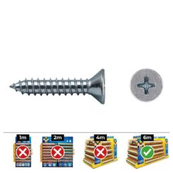 Caixa 500 unid. parafuso chapa escareador philips din/ref 7982 4,8x38mm zincado celo