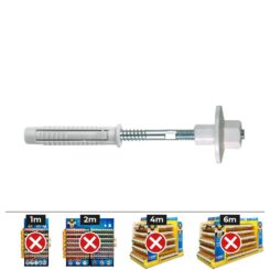 Saco de 2 unidades fixação de PIA nylon porca ø 10 x 120 fltn