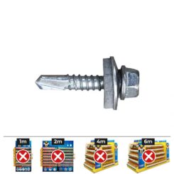 Caixa 1000 unidades. parafuso 7301 broca cabeça hexagonalø 4,8x16 mm arruela epdm 14 zinco