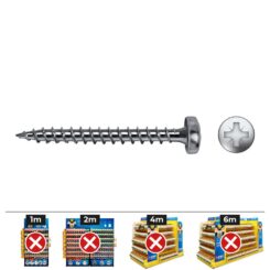 Caixa 500 unidades parafuso madeira velox B rosca completa pilled imprint PZ2 Ø4x40 mm zinco