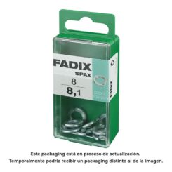 Caixa S 8 unid. anilha pressão 8,1mm fadix
