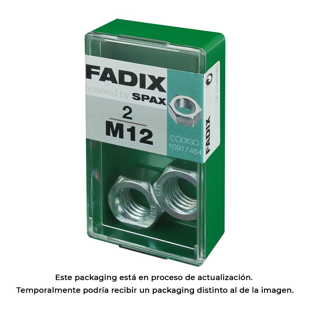 Caixa 2 unid. porca zinco m 12S 10917464 fadix