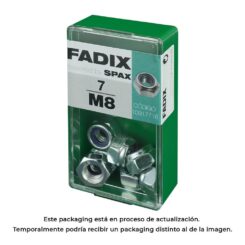 Caixa S 7 unid. porca auto-bloqueio zinco m 8 fadix