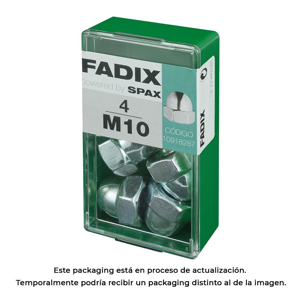 Caixa S 4 unid. porca cega zinco m 10 fadix