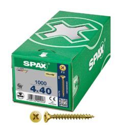Caixa 1000 unidades. parafuso universal de cabeça chata yelox 4x40mm z2