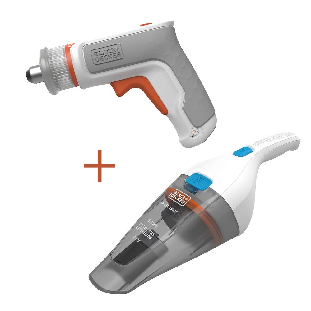 Kit de chave de fenda hexdriver 3,6v recarregável + aspirador portátil 3,6v