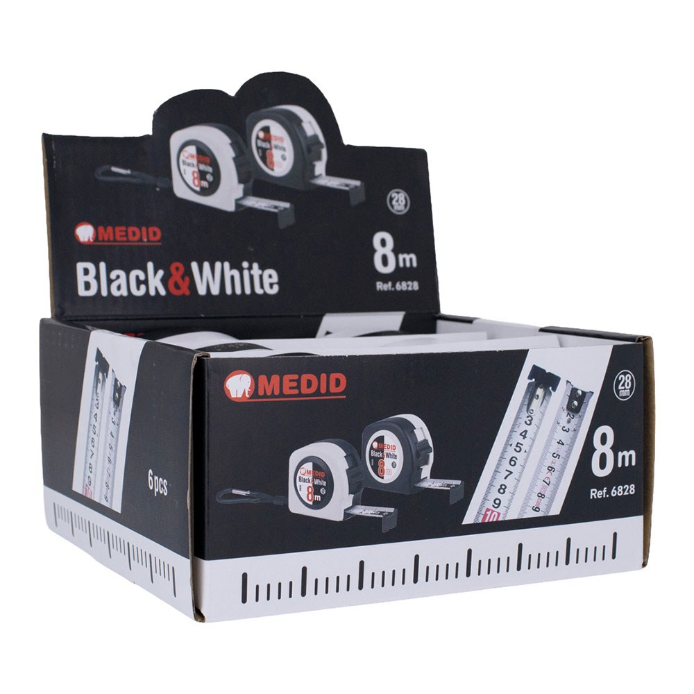 Flexómetro black & white 8 m x 28 mm - Image 6