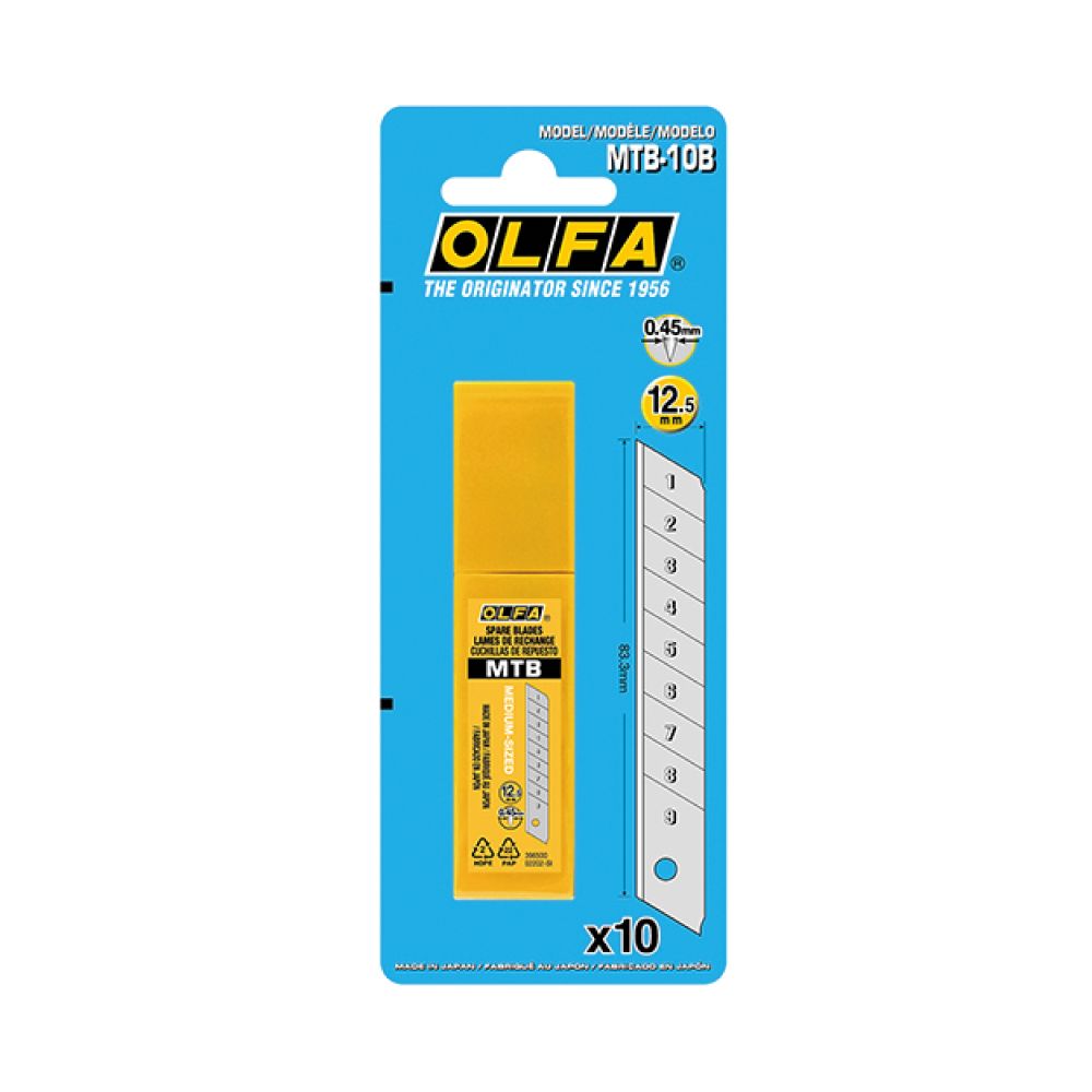 Conjunto de 10 lâminas MTB-10B divisíveis prateadas 12,5mm - Image 2
