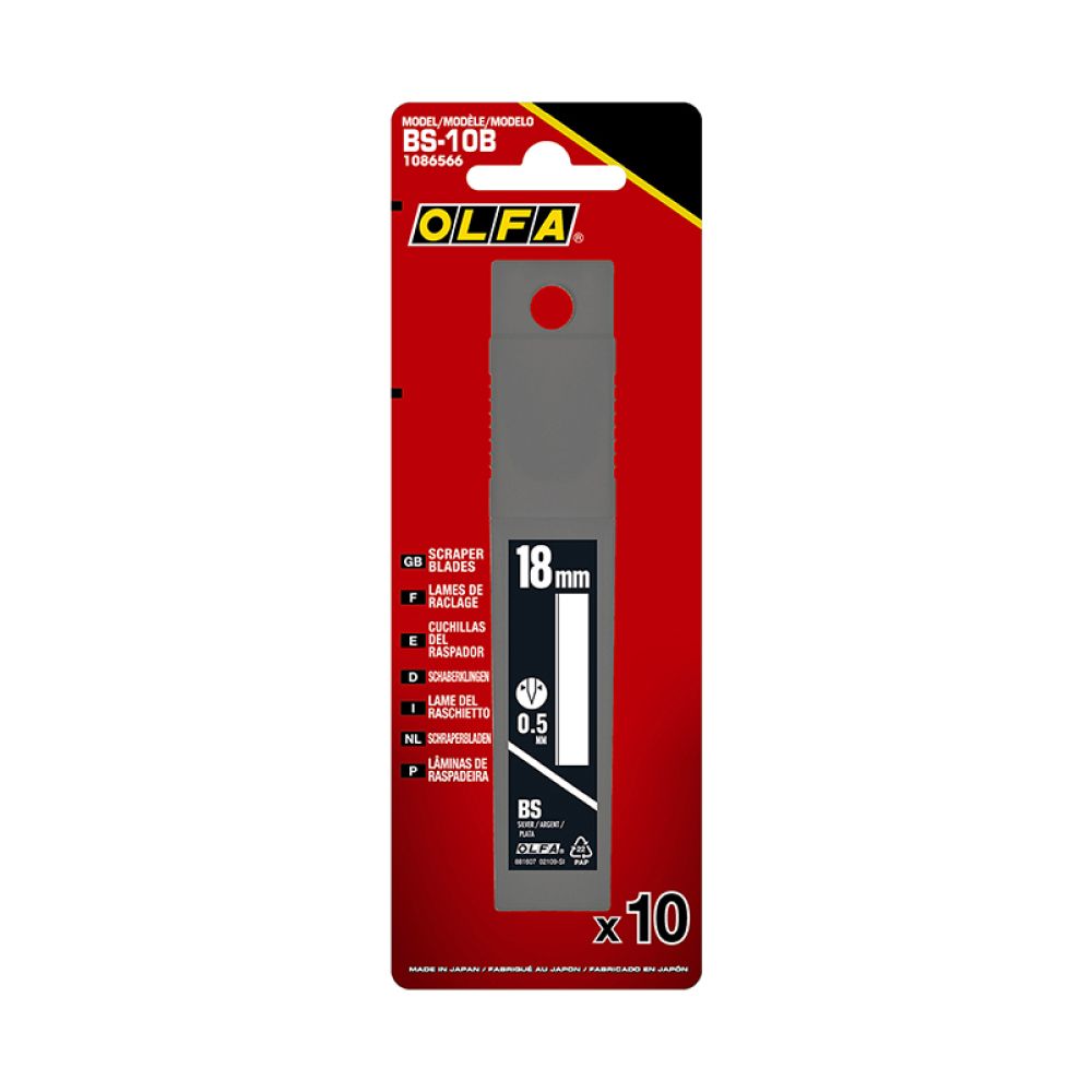 Conjunto de 10 lâminas BS-10B para raspadores de 18mm - Image 2