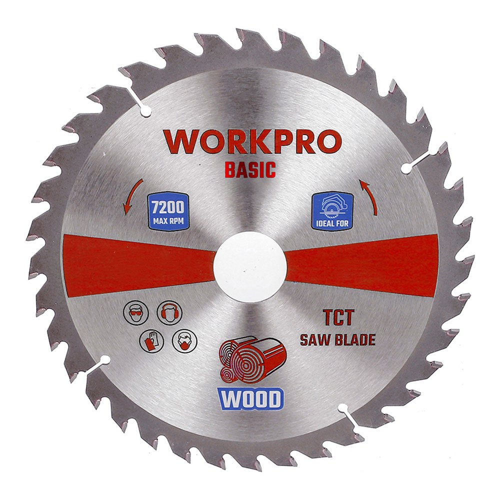 Lâmina de serra circular TCT para madeira, básica, Ø165 x 20 mm x 48 dentes