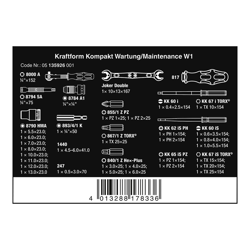KIT de manutenção W1,32 peças - Image 3