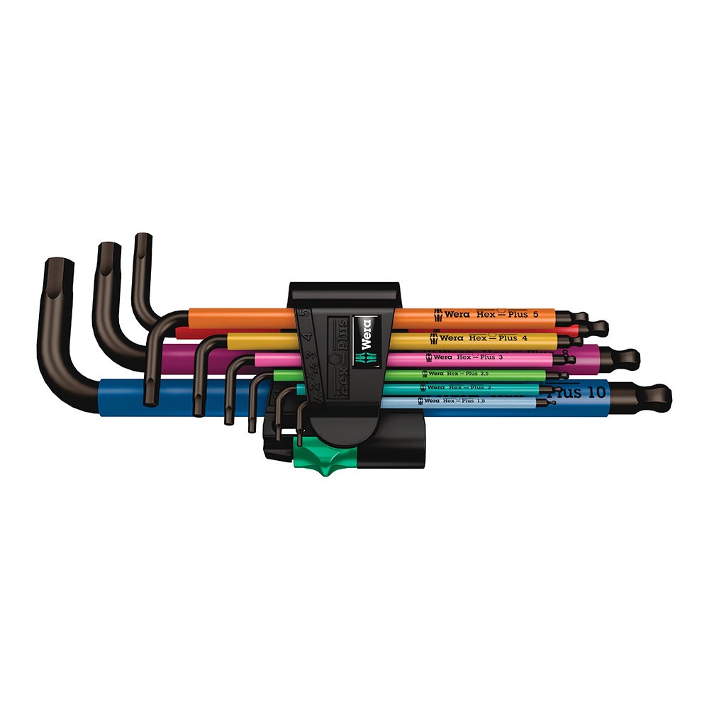 Conjunto de 9 chaves hexagonais métricas multicoloridas com deslocamento - Image 2