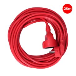 EDM Extensão com 1 tomada 2p+t, 16a 250v~ 25 m cabo h05vv-f 3g1,5mm², vermelho