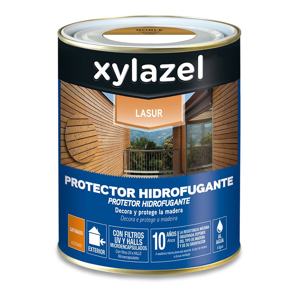 Carvalho cetim decorativo à base de água lasur 750 ml