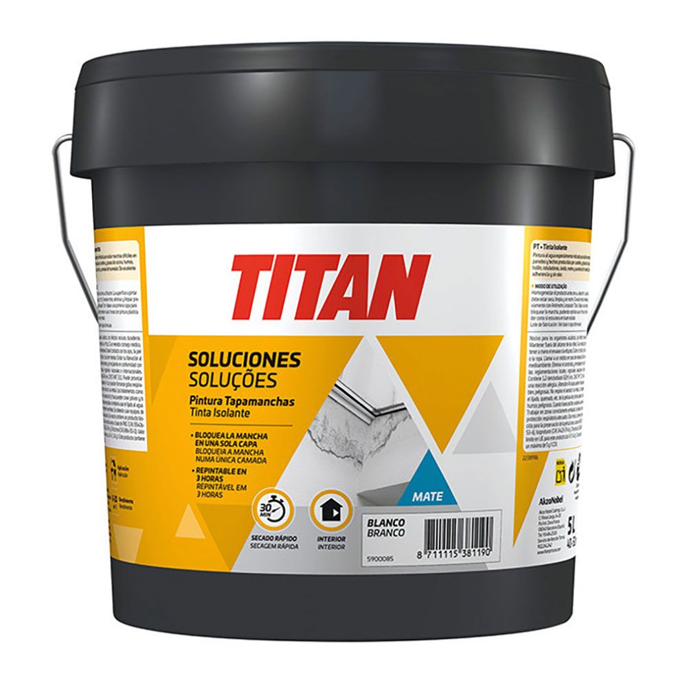 Tinta tapa manchas branco mate, 1 l