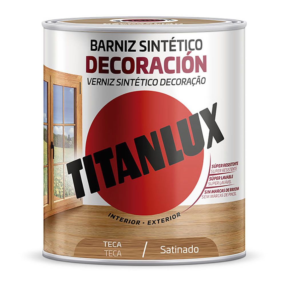 Verniz sintético decoração acetinado teca 750 ml