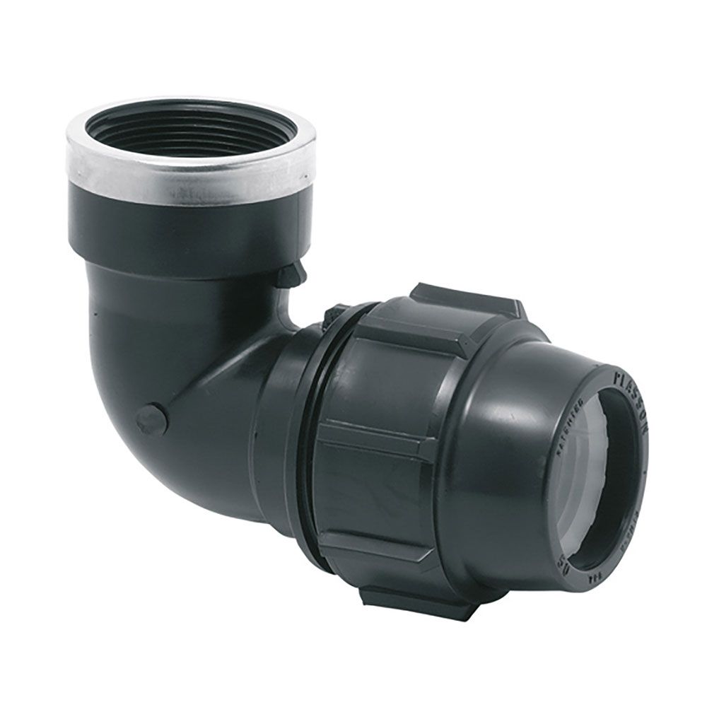 Cotovelo misto de 90° polipropileno rosca fêmea 32 mm x 1 POL