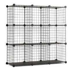 Estante modular de metal titan C9 preta