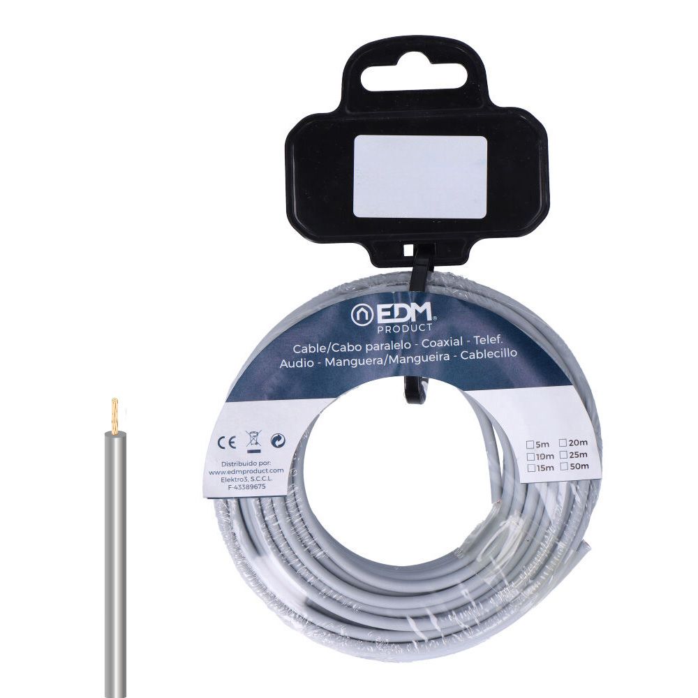 Carretel de cabo H07Z1-K 2,50 mm² cinzento, 5 m