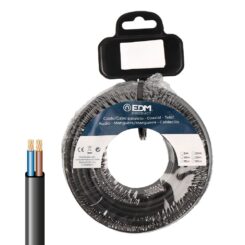Carretel de cabo paralelo plano VVK(H2) 06/1KV 2 x 2,50 mm² preto, 5 m