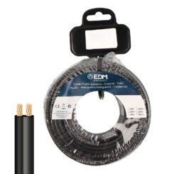 Cabo paralelo 2x0,75mm² preto 15m.