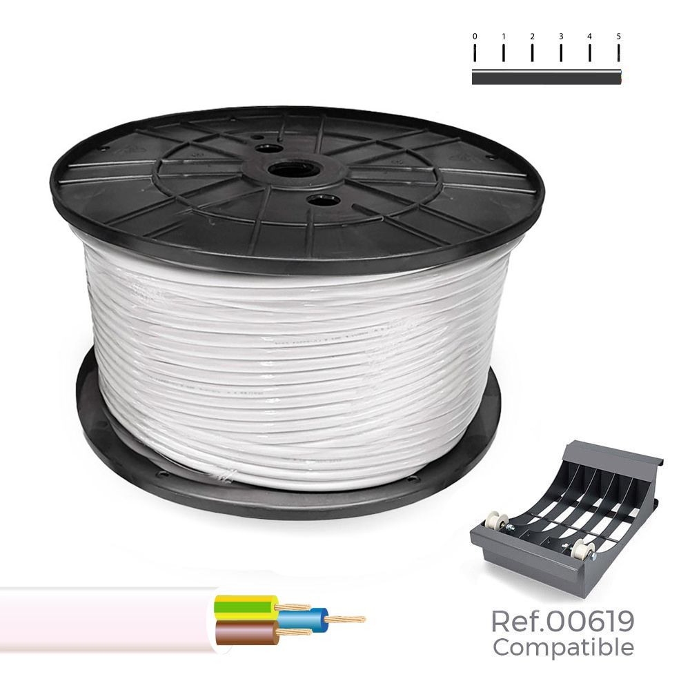 Mangueira tubular VV-K06/1KV 3 g 2,50 mm² branca, 100 m. (bobina grande)
