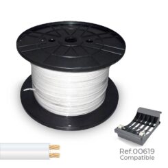 Cabo paralelo 48V 2 x 1,00 mm² branco 1000 m (bobine grande)